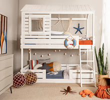 Load image into Gallery viewer, Solid Wood Bunk Bed White