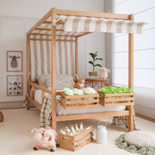 Load image into Gallery viewer, Market Tent Twin Bed - Beige and White