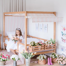 Load image into Gallery viewer, Market Tent Twin Bed - Pink and White