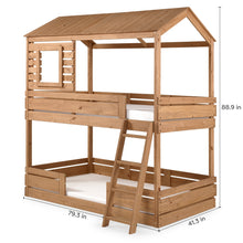 Load image into Gallery viewer, Solid Wood Bunk Bed