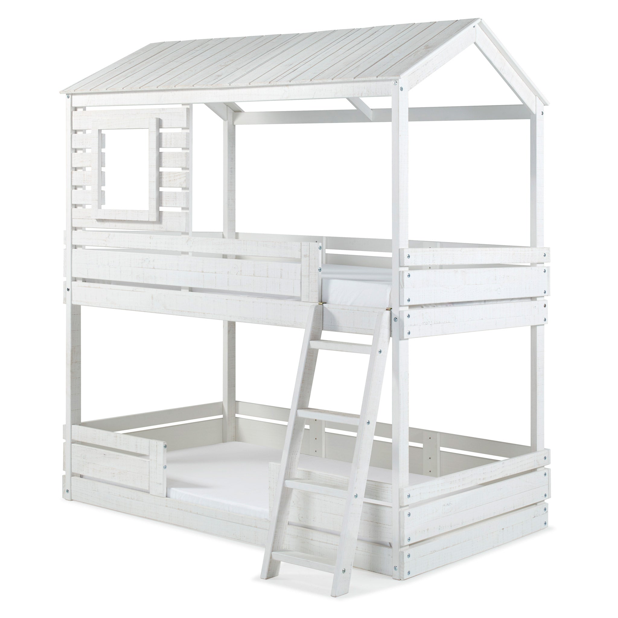 Solid Wood Bunk Bed White