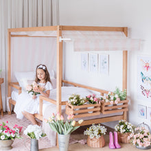 Load image into Gallery viewer, Market Tent Twin Bed - Pink and White
